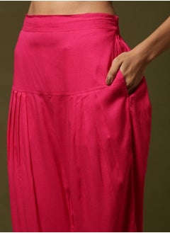 Abhishti Regular salwar pants with printed hem-violet  - Image 4