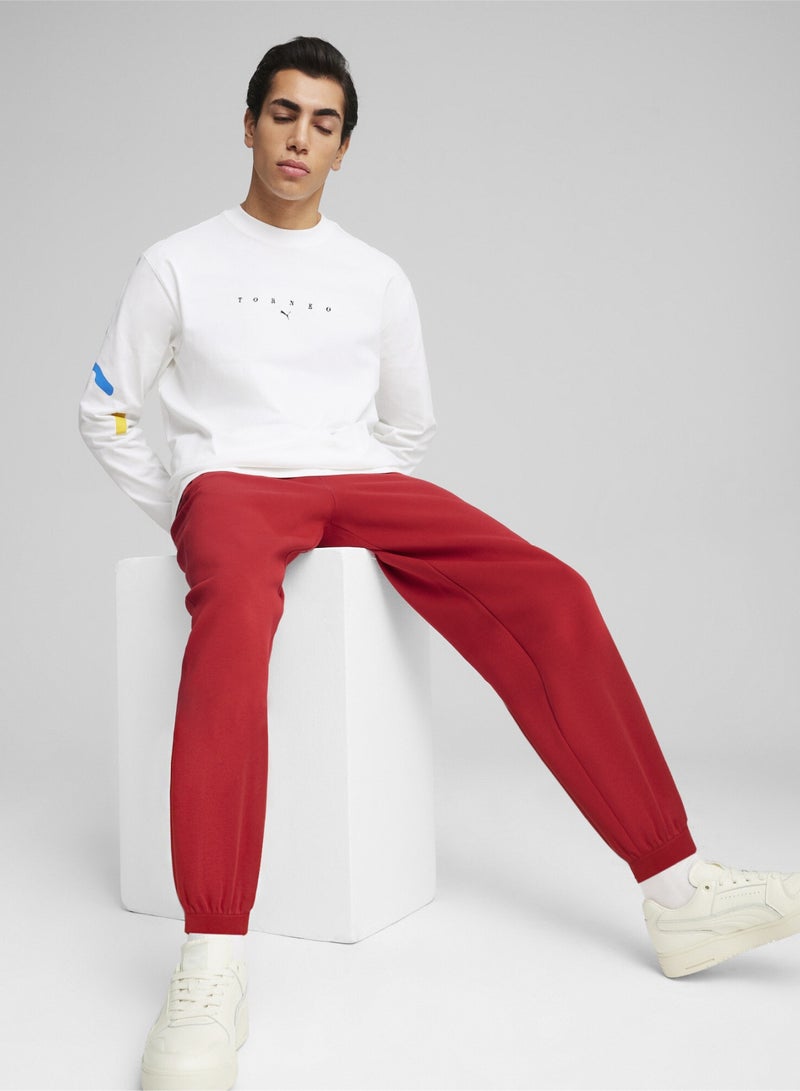 PUMA House of Graphics Torneo Mens White Long Sleeve T-shirt - Image 4