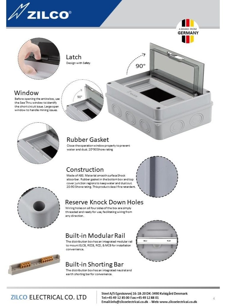 ZILCO Solar Combiner Box | Outdoor Waterproof Distribution Box (12 Way) German Engineering • IP65 Protection • Premium Electrical Safety Trusted ZILCO Quality – Engineered in Germany - Image 2