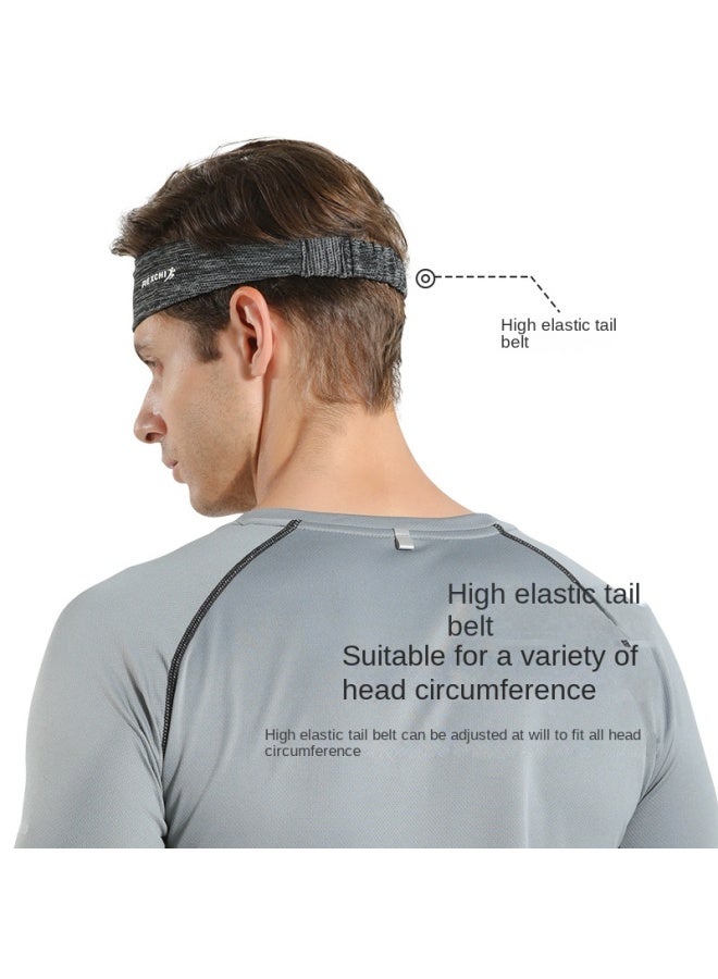 ريكسشي عصابة رأس رياضية للرجال، عريضة لامتصاص العرق للصيف والهواء الطلق وكرة السلة والجري واللياقة البدنية، لفافة رأس عريضة، ربطة شعر - Image 3
