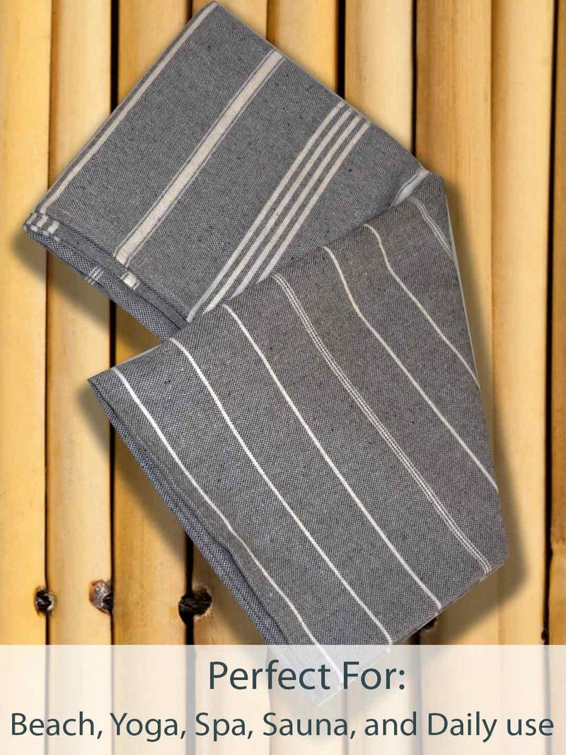 Athom Living Xtra Large Premium Cotton Bath Towel 90x180cm Pack of 1 Grey Color - Image 3