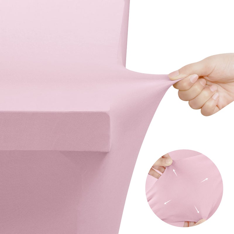 Utopia Kitchen Utopia Kitchen Spandex Tablecloth 2 Pack [6FT  Pink] Tight  Fitted  Washable and Wrinkle Resistant Stretch Rectangular Patio Table Cover for Event  Wedding  Banquet & Parties [72Lx30Wx30H Inch]  - Image 5