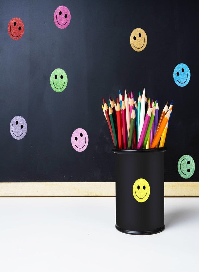 Yeachlaing 1.5 Inch Shiny Happy Face Stickers Circle Dots Labels Reward Stickers Teachers Sticker (500PCS,Multicolored) - Image 4