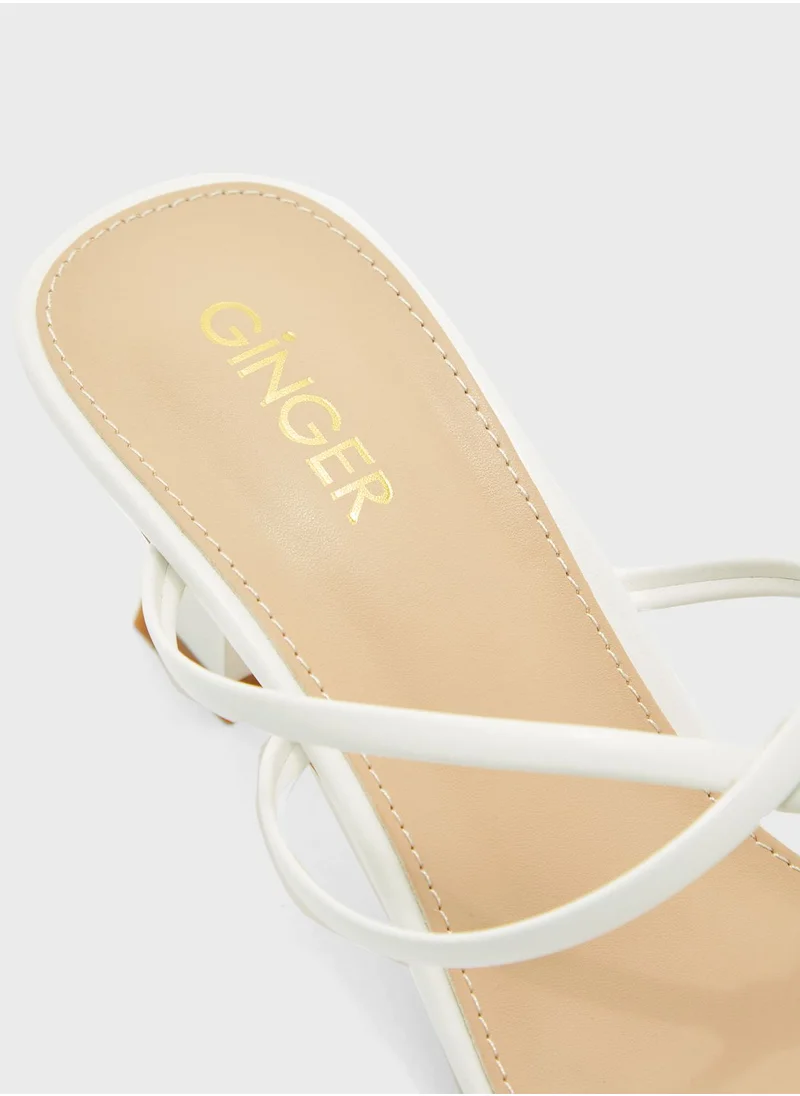 Ginger Flared Heel Strappy Sandal