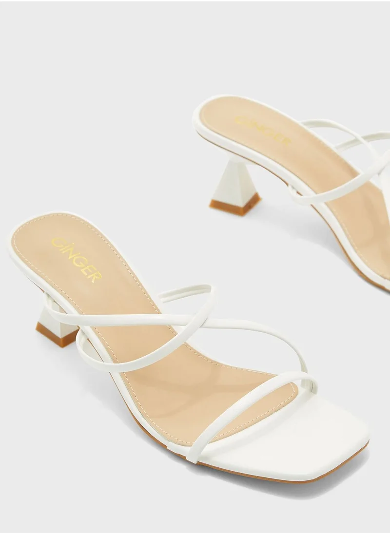 Ginger Flared Heel Strappy Sandal