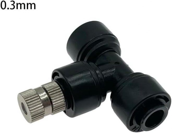 10PCS Atomizing Mist Nozzles 6mm Quick Slip Lock Connector Humidify Watering Sprayer 0.1mm-0.5mm Cooling System(0.3mm Black) - Image 2