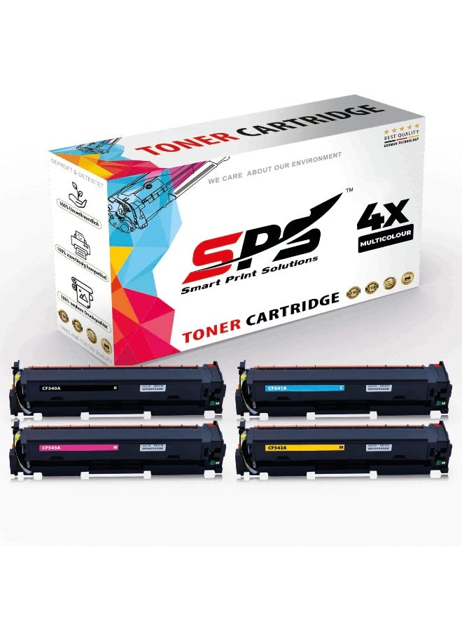 Smart Print Solutions SPS Compatible Toner Cartridges for HP - 203A | 4x Multicolor | Yield upto 1,400 Pages - Image 1