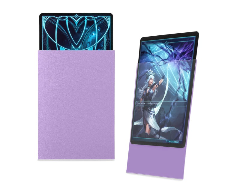 TitanShield Premium Card Sleeves | Compatible with Pokemon, One Piece, Lorcana, Flesh & Blood, & Magic The Gathering MTG | (150 Sleeves - Standard) (1, Lavender, Standard | 66x91mm) - Image 2