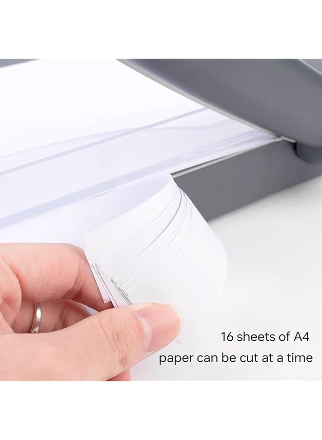 erorex Paper Cutter Grey A4 Paper Trimmer With Safety Guard 12 Inch Paper Cutting Board Guillotine Trimmer With 16 Sheets Capacity Paper Slicer For Scrap Booking Craft Coupon Label Cardstock - Image 4