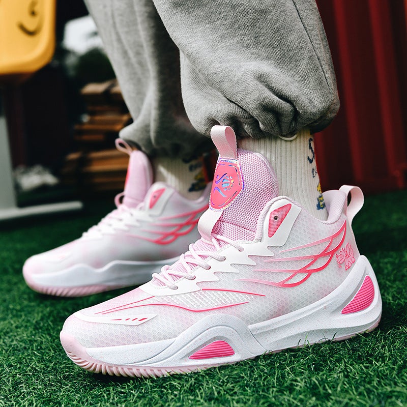 High-Top Mesh Basketball Shoes Men'S Combat Boots Cement Youth Sneaker Combat Training Shoes Children'S Shoes - Image 3