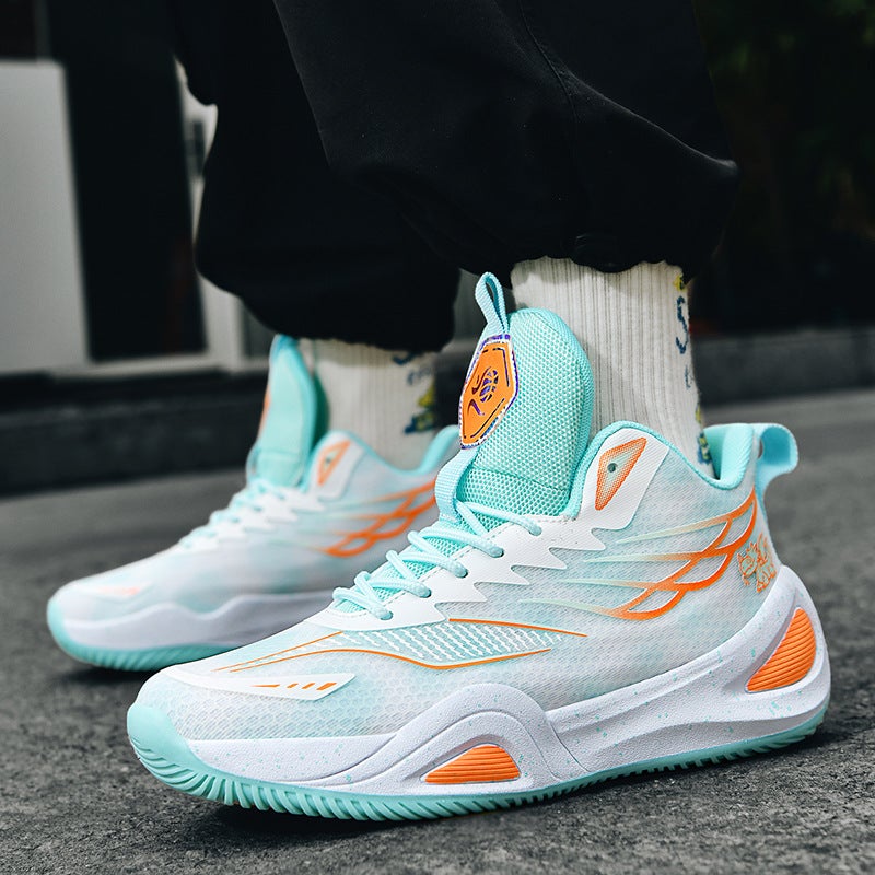 High-Top Mesh Basketball Shoes Men'S Combat Boots Cement Youth Sneaker Combat Training Shoes Children'S Shoes - Image 2