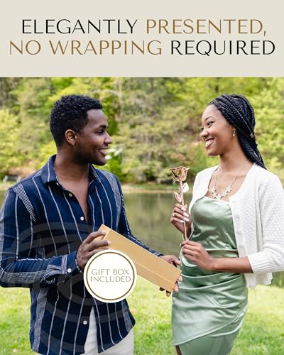 Forever Rose Real Rose Dipped in Rose Gold, Handcrafted Preserved Rose in Luxury Gold Gift Box, Romantic Gift for Her, Elegant Keepsake for Anniversary, Birthday, or Any Special Occasion - Image 4