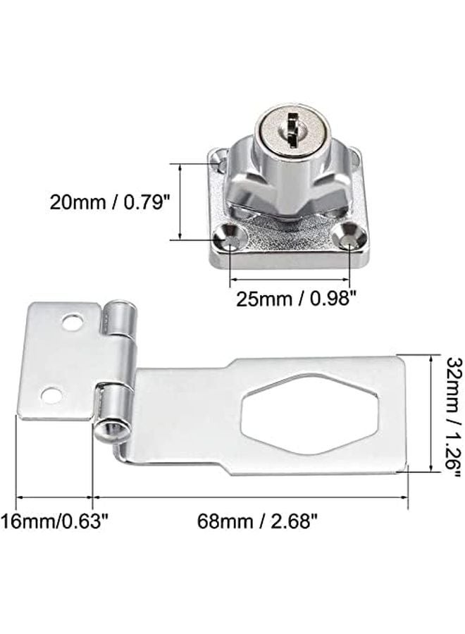 68mm Key Hinge Lock Twist Knob Cabinet Lock with Keys - Image 3