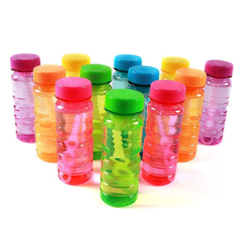 Novelinks 4oz Big Bubble Wands 12 Pack - 14â€™â€™ Blow Bubbles Solution Bubble Blowing Summer Toy for Party Favor Outdoor Activity - Image 2