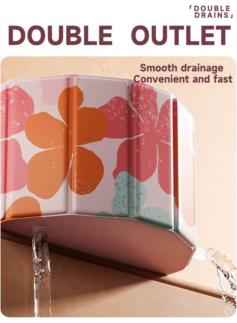 والالا حوض استحمام كبير محمول مقاوم للماء وقابل للطي وغير قابل للنفخ، أحواض استحمام منزلية مطورة، حمام عائلي منفصل مع حوض استحمام داعم للبالغين والأطفال 120 سم - Image 3