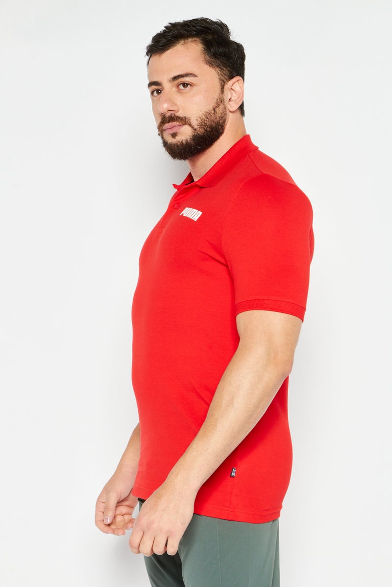 PUMA Men Regular Fit Short Sleeve Outdoor Polo Shirt, Red - Image 3