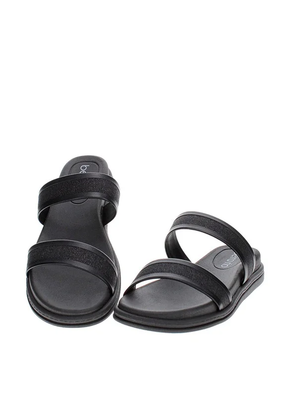 Beira Rio Beira Rio Ladies Flat Sandals Black | Made In Brazil