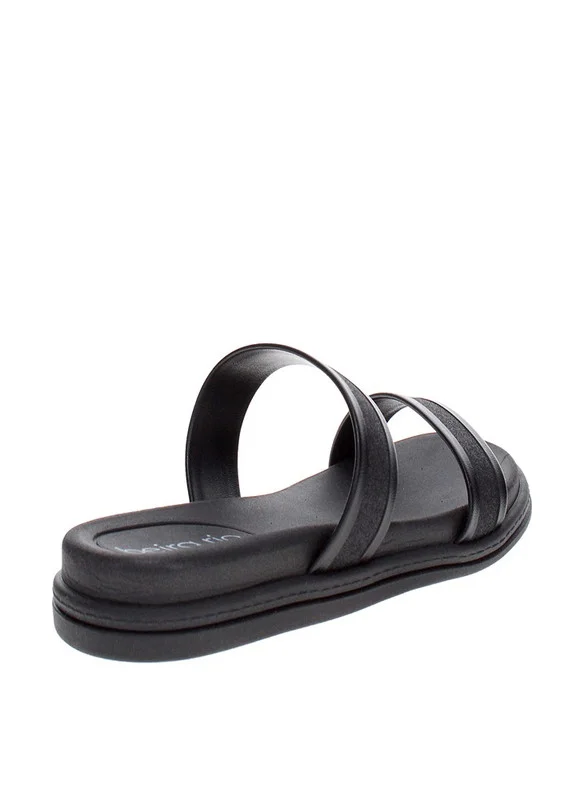 Beira Rio Beira Rio Ladies Flat Sandals Black | Made In Brazil