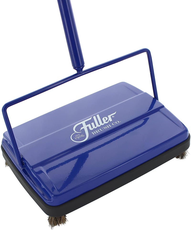 fuller brush Fuller Brush 17033 Electrostatic Carpet  Floor Sweeper  9 Cleaning Path  Lightweight  Ideal for Crumby Messes  Works On Carpets  Hard Floor Surfaces  Blue 
