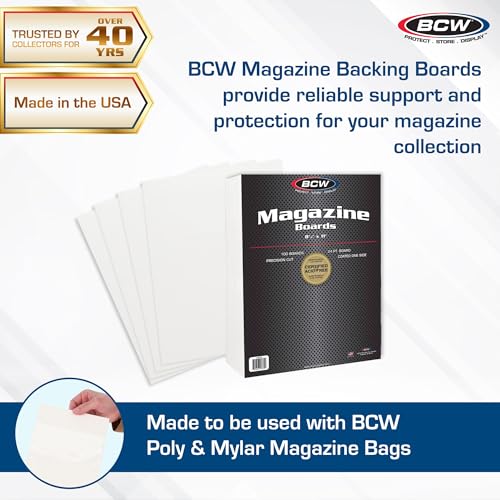 BCW Magazine Backing Boards 8.5" x 11" – 100 Pack | 24pt Acid-Free Boards for Comics, Fabric Storage, Crafts & Collectibles | Precision Cut for Archival Protection - Image 2