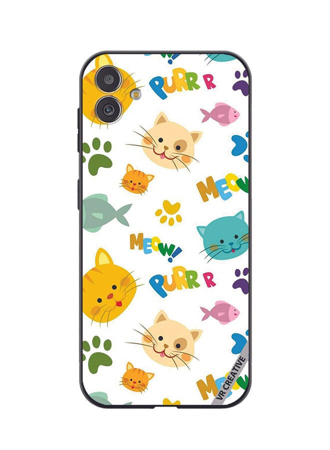 VR CREATIVE Protective Case Cover For Samsung Galaxy F14 Meow Design Multicolour - Image 1