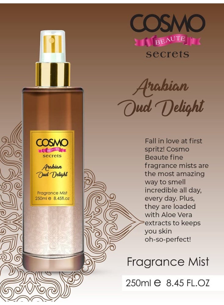COSMO Beaute Secrets Arabian Oud Delight Fragrance Mist 250 Ml - Image 2