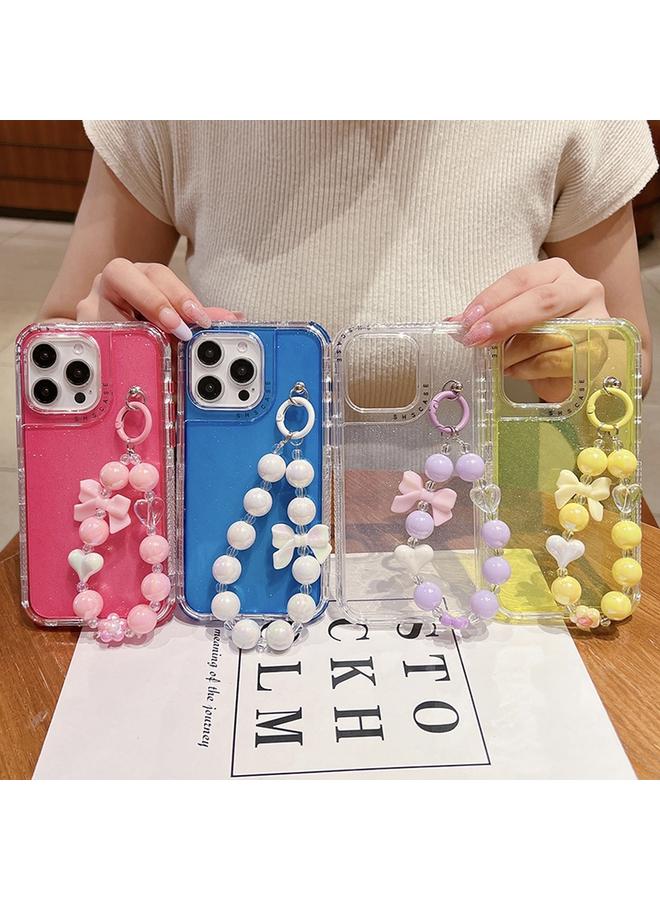 S-TOP Case For iPhone 16 Pro Max TPU + PC + Glitter Sequins Full Coverage Phone Case with Bracelet - Image 2