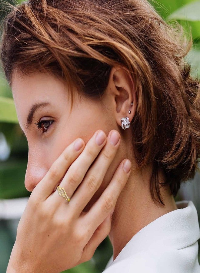 Gachwala Adjustable Gold Plated Finger Ring (AD7) with Sparkling American Diamonds | Trendy Jewelry Gift for Women & Girls | Ideal for Birthdays, Mother’s Day, Anniversaries & Special Occasions - Image 2