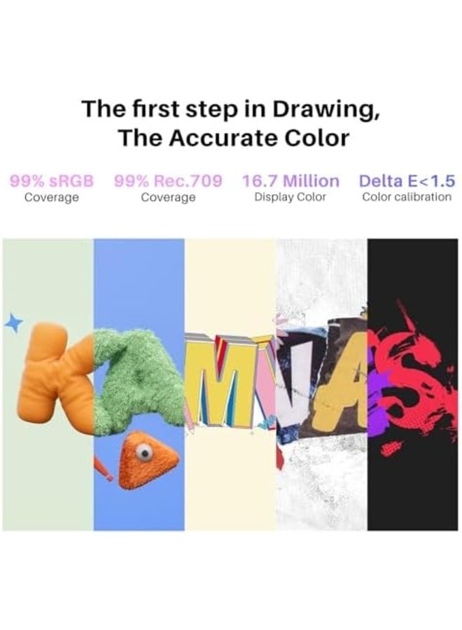 HUION Kamvas 16 (Gen 3) 15.8" 2.5K QHD Drawing Tablet with Screen, 16384 Pressure Levels, PenTech 4.0 Battery-Free Stylus, Dual Dials, Full-Laminated Anti-Glare Glass - Image 3