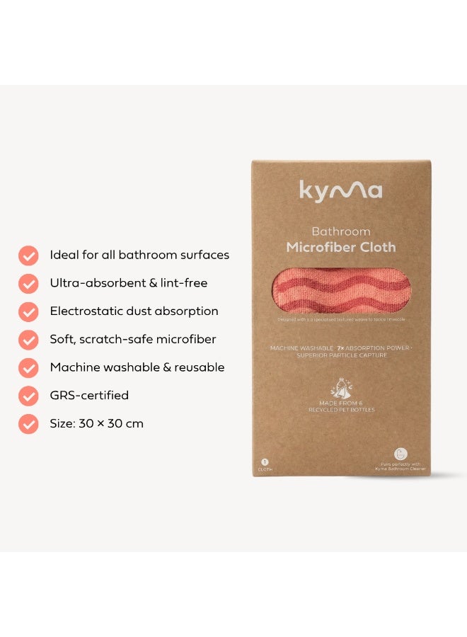 Kyma Bathroom Microfiber Cloth, Fast Drying, Lint-Free & toilet Cloth, Removes Limescale, Water Spots & Soap Residue, Sustainable Microfiber, Reusable & Machine Washable - Image 3