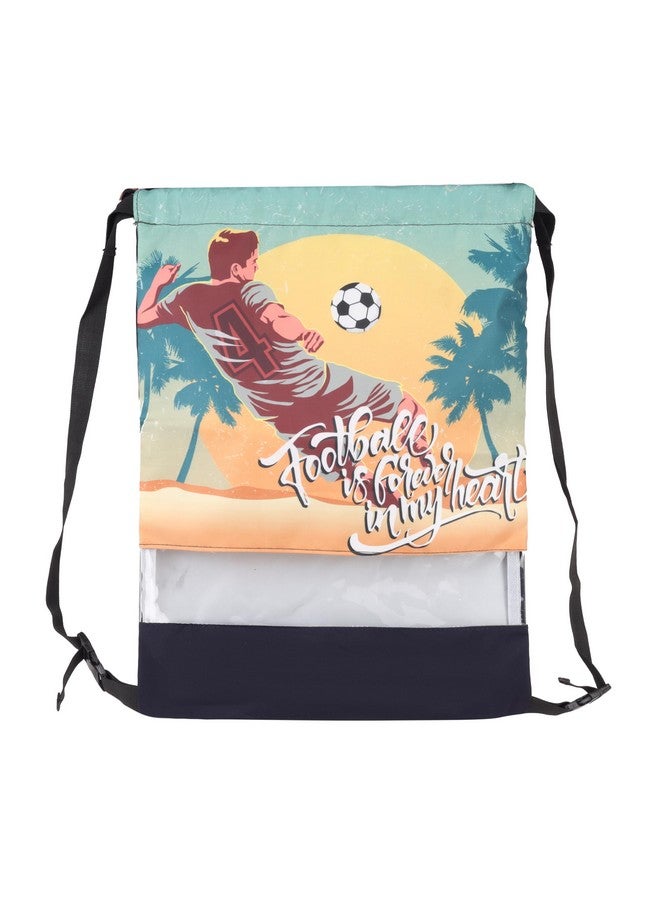 Echo Boomers Football Printed Drawstring Bag - Water-Resistant, Adjustable Straps, Spacious Main Compartment. - Image 1