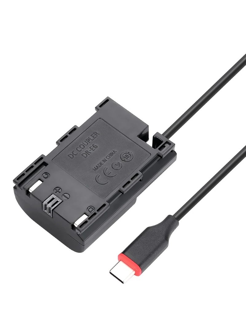 KingMa LP-E6 LP-E6NH USB Type-C Dummy Battery Power Adapter For Canon EOS R5 R6 5DS R 7D 6D 5D3 5D4 90D 80D 70D 60Da Camera - Image 5