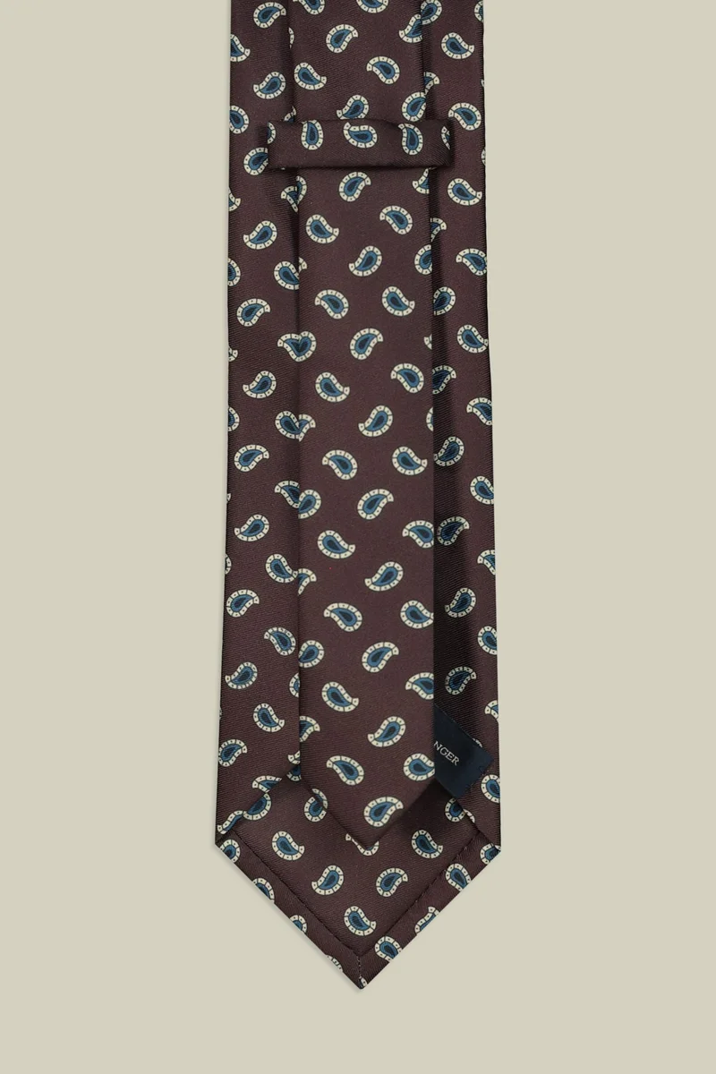 Doppelganger Brown Men's tie with micro pattern - Brown for Men | Best Price UAE