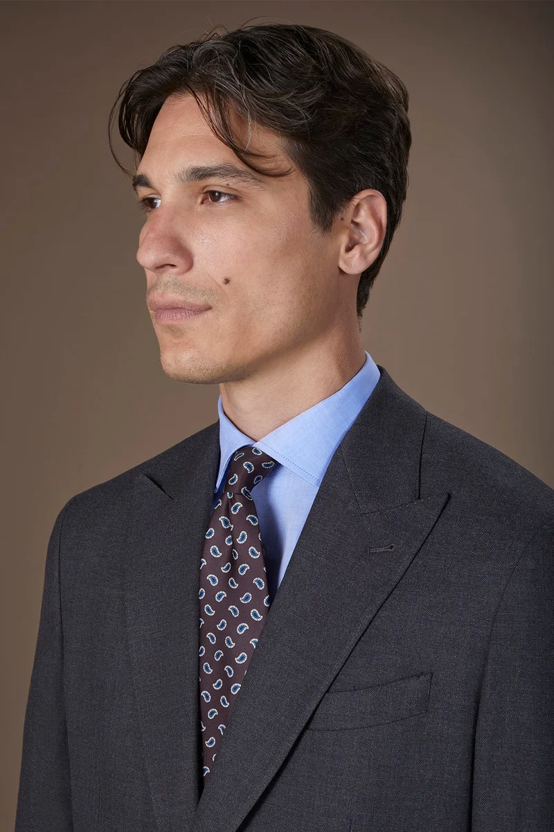 Doppelganger Men's tie with micro pattern - Brown