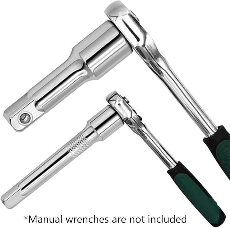 1 2 بوصة محرك 75 125 250 مللي متر مضاد للانزلاق مقبس وجع اسئلة شريط تمديد مجموعة 3 قطع - Image 2