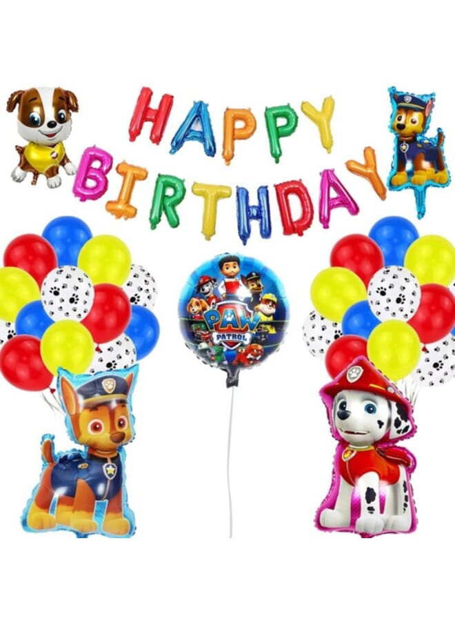 Party Time Paw Patrol Theme Birthday Decoration Kit 46 Pieces - Image 1