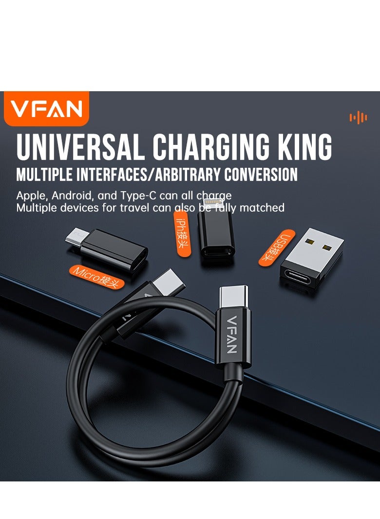 VFAN  7 in 1 Multi Functional Charging Storage Box X18-Black - Image 3