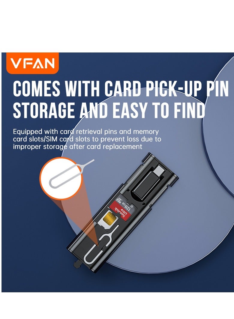 VFAN  7 in 1 Multi Functional Charging Storage Box X18-Black - Image 4