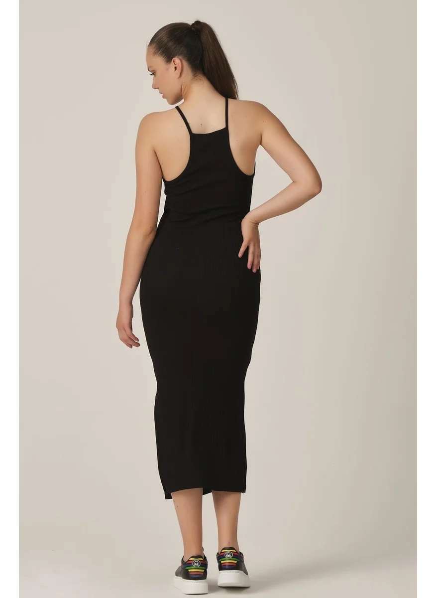 Alexander Gardi Slit Ribbed Dress (B21-46800)