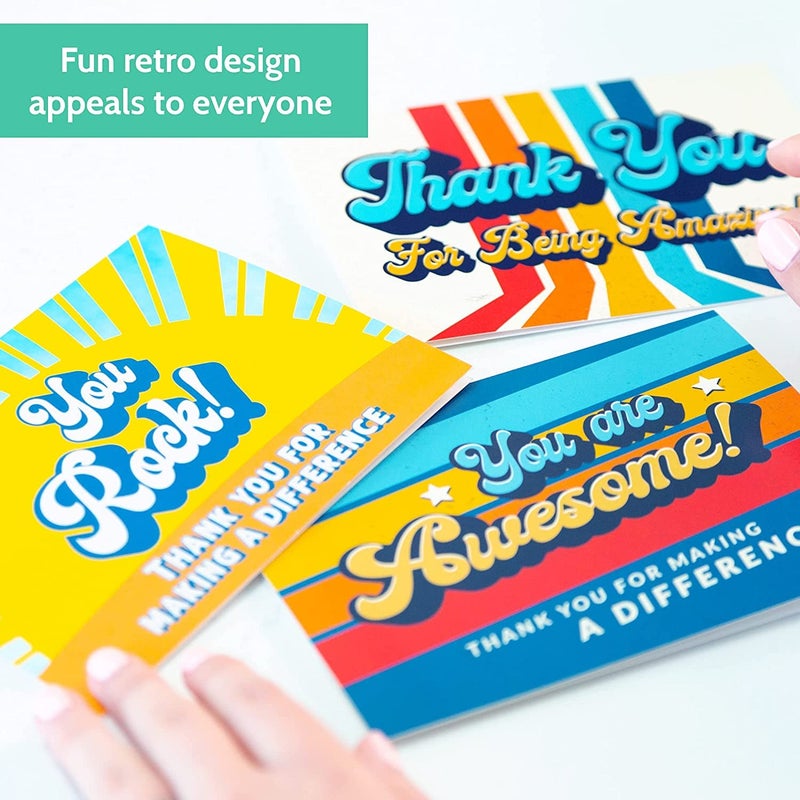 T MARIE 96 Appreciation Cards with Envelopes - Team Gifts, Teacher Gifts Bulk, Volunteer and Employee Appreciation, Gratitude and Encouragement Notecards - Boxed Set of Thank You Cards - Image 3