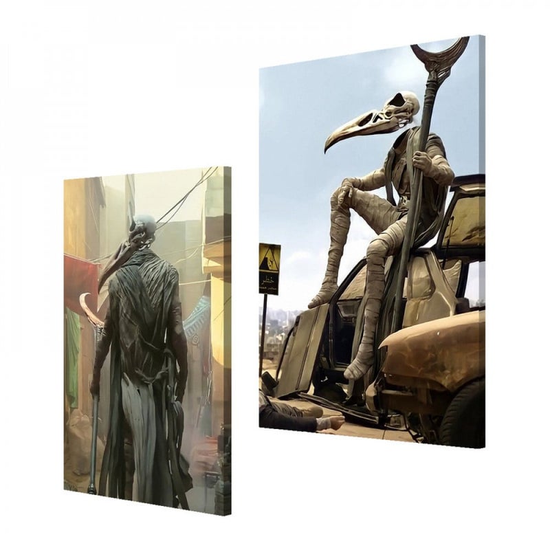 Marktna A double-sided anime-themed canvas print measuring 100 x 70 cm. - Image 2