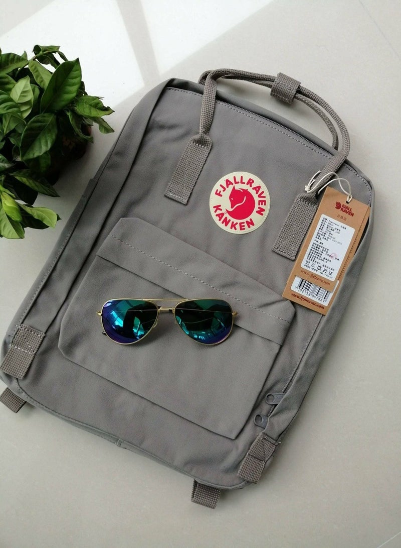 Fjallraven Kanken Classic Casual Backpack School Bag 16 Inches Misty Gray - Image 2