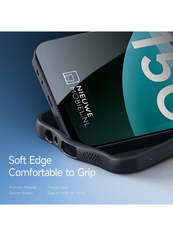 دوكس دوتشيز ايمو جراب لموبايل ريدمي 15 سي فايف جي جراب نحيف وشفاف مطفي مصنع من البولي يوريثين الحراري بولي كربونات البولي بروبلين سيليكون - اسود - Image 5