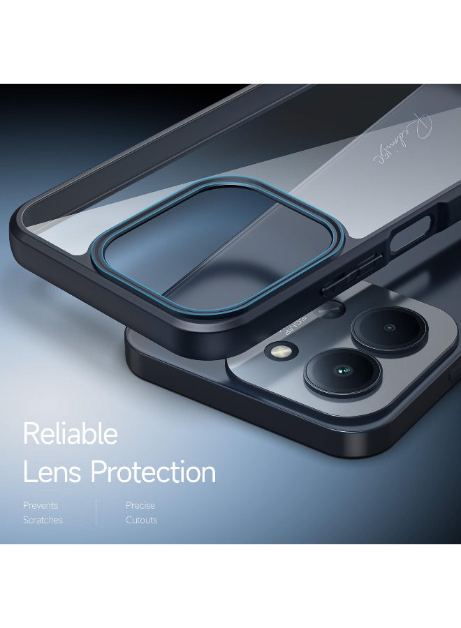 دوكس دوتشيز ايمو جراب لموبايل ريدمي 15 سي فايف جي جراب نحيف وشفاف مطفي مصنع من البولي يوريثين الحراري بولي كربونات البولي بروبلين سيليكون - اسود - Image 4