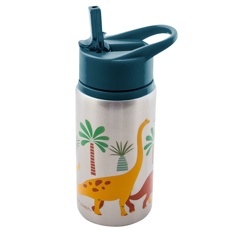 Stephen Joseph Stainless Steel Water Bottles, 18 OZ, Straw lid, Reusable tumbler, Insulated, DINO - Image 2