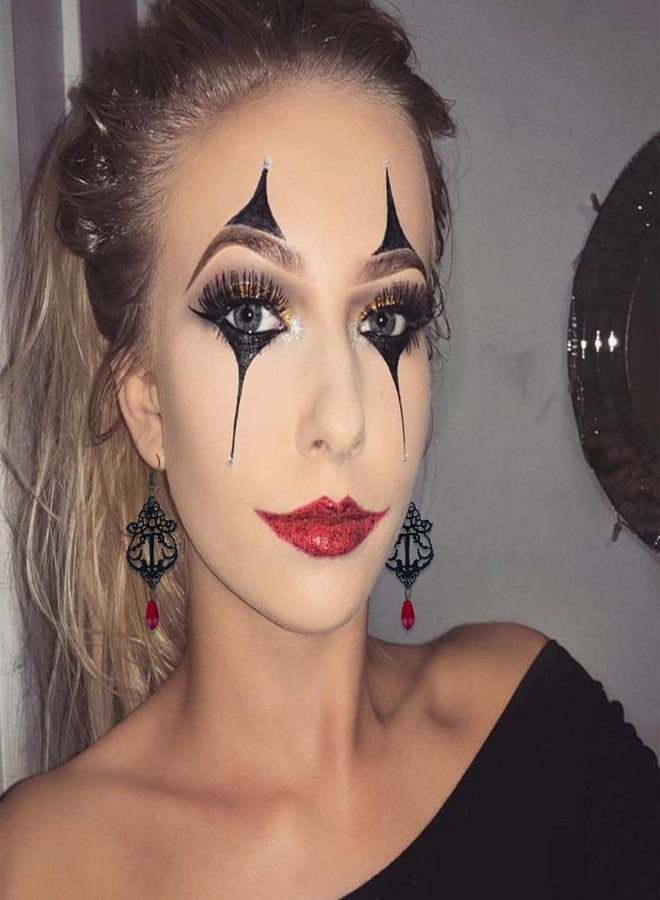 YBMYCM مجموعة مجوهرات هالوين YBMYCM للنساء طوق دانتيل أسود طوق قوطي قلادة مجوهرات مصاصي الدماء لوازم حفلات تنكرية هالوين (2 قطع) - Image 4