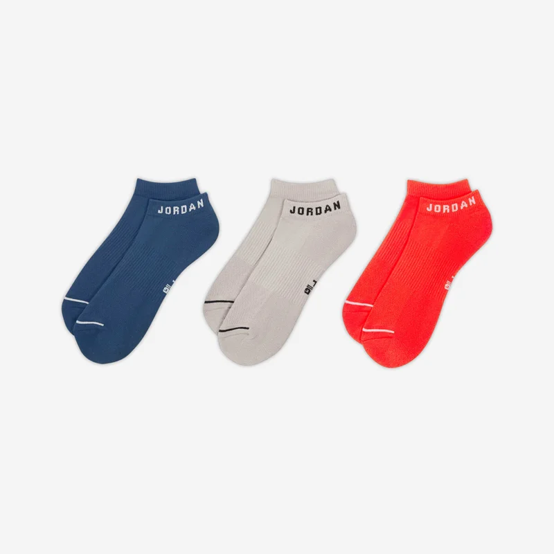 Jordan Multi-Colour Everyday No-Show Socks (3 Pairs)  | Best Price UAE