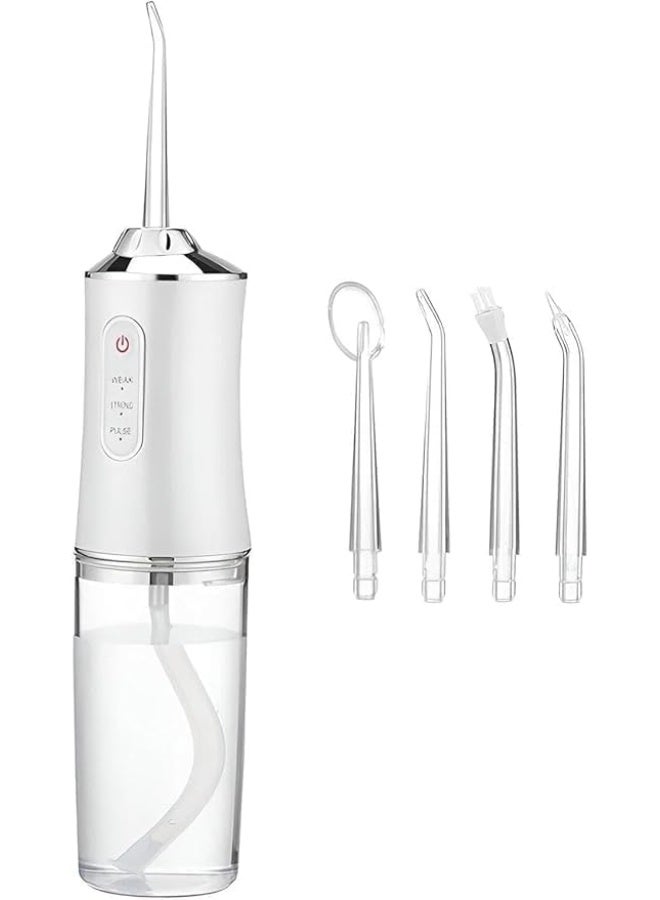 بورتابل خيط تنظيف الأسنان المائي قابل لإعادة الشحن عبر منفذ USB، بثلاثة أوضاع، فوهات نفاثة مقاومة للماء، جهاز تنظيف أسنان لاسلكي احترافي، منظف تقويم الأسنان - Image 2