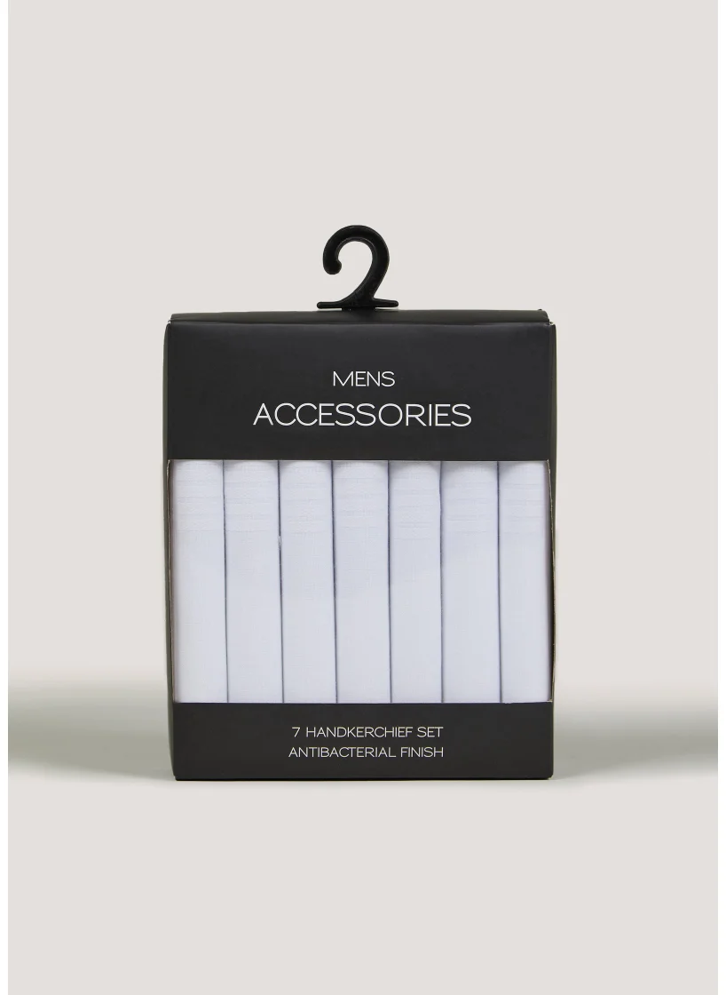 Matalan 7 Pack White Handkerchiefs