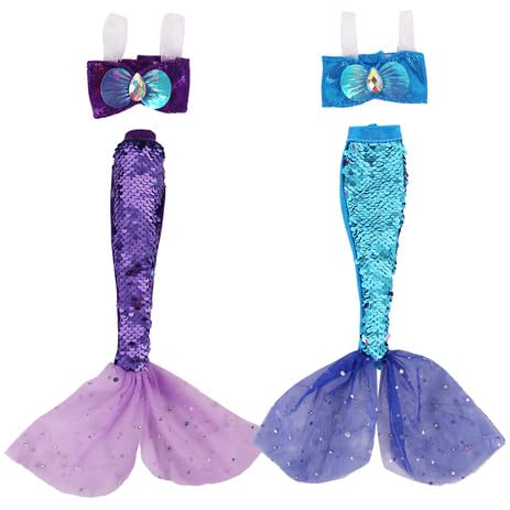 Unicorn Element 5 Pcs 11.5 Inch Girl Doll Mermaid Tail Clothes and Accessories (Dolls are Not Included) - Mermaid Tail Summer Dress, Swimsuit, Bikini - Image 5